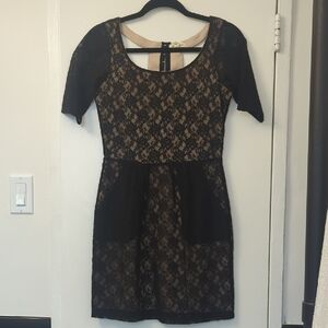 Silence + Noise Urban Outfitters Lace Cocktail Mini Dress Lined Size S
